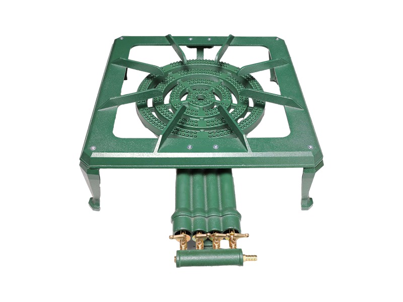 4 Rings Burner Manual Square Shape Cast Iron Gas Stove