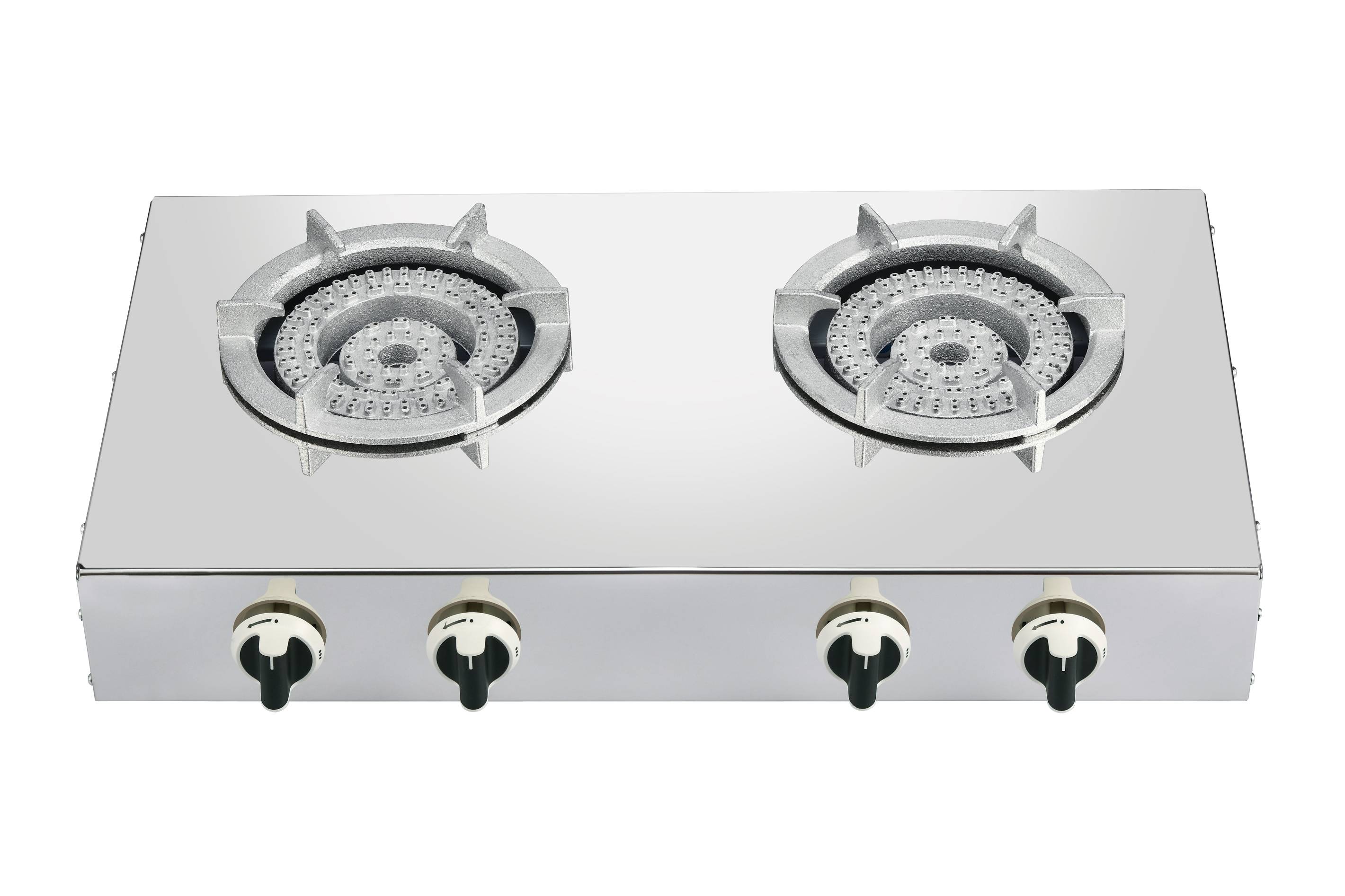 Double Burner Stainless Steel Table Top Gas Stove