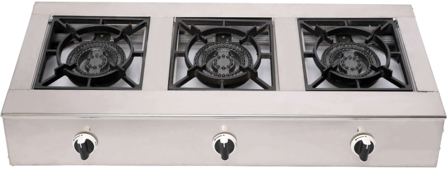 3 Burners Stainless Steel Table Top Gas Stove